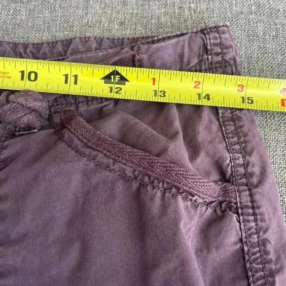London Jean‎ Chino Short Pants Size 0 Purple 100% Cotton Cargo With Tie - Picture 4 of 9
